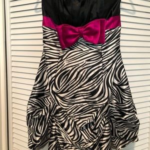 Jessica McClintock Zebra print dress